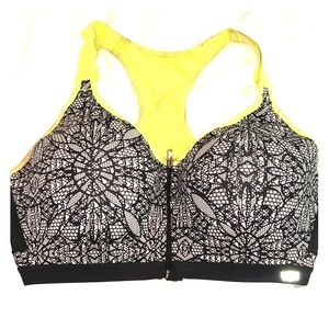 VIctoria Secret, sports bra 38 DDD black/green